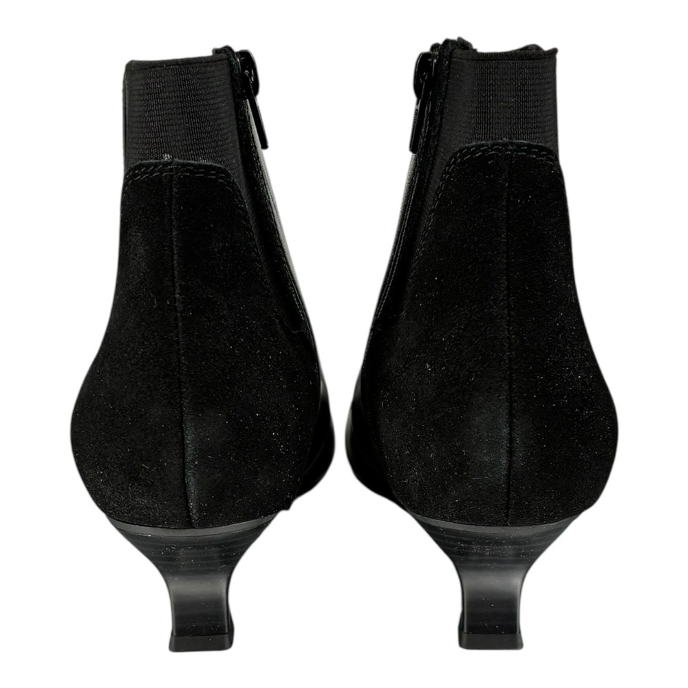 Clarks Collection Kepley Erin Black Leather Ankle Booties Pointed Toe NIB 7.5 - Picture 4 of 7